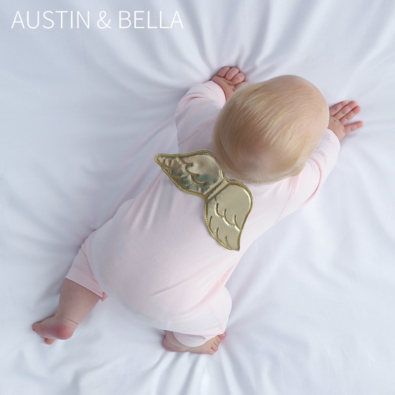 Manufacturer custom angel wings baby clothes organic cotton gots certified baby romper color newborn custom logo label 67