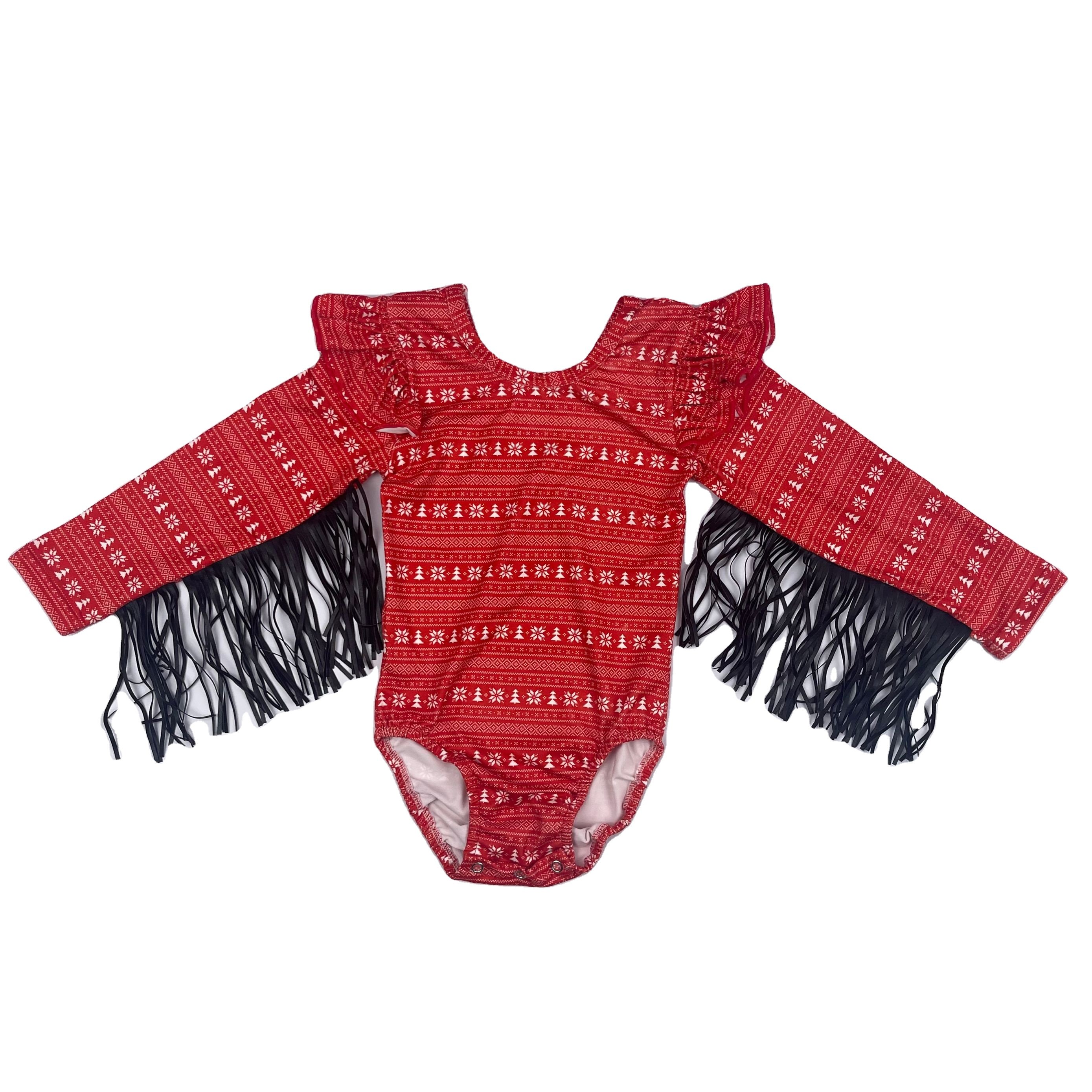 Qingli OEM Custom Baby Clothes Fringe Romper Snap Up New Born Baby Rompers With Tassel