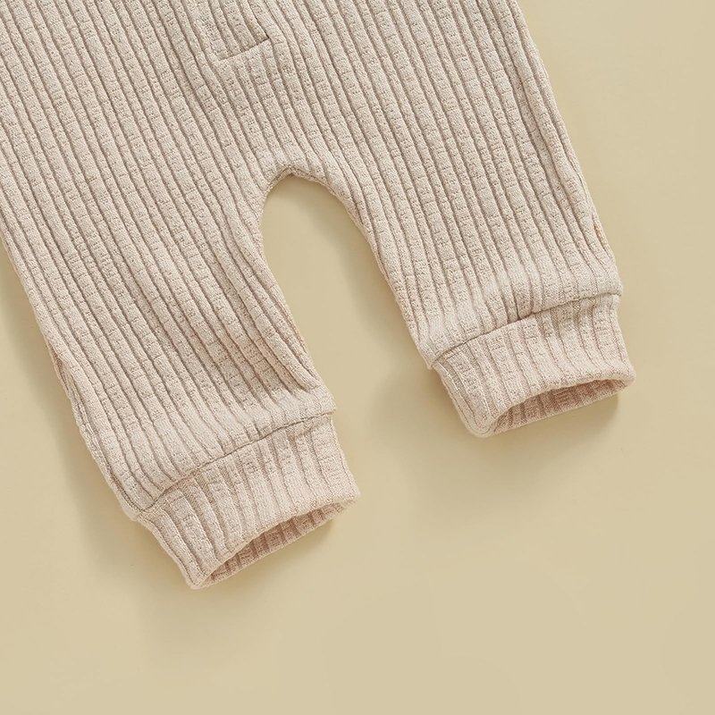 Factory Wholesale Western Fashion Boy Girl Kids Newborn Baby Ribbed Knit Onesie Jumpsuit Kids Sweater Rompers Outfits