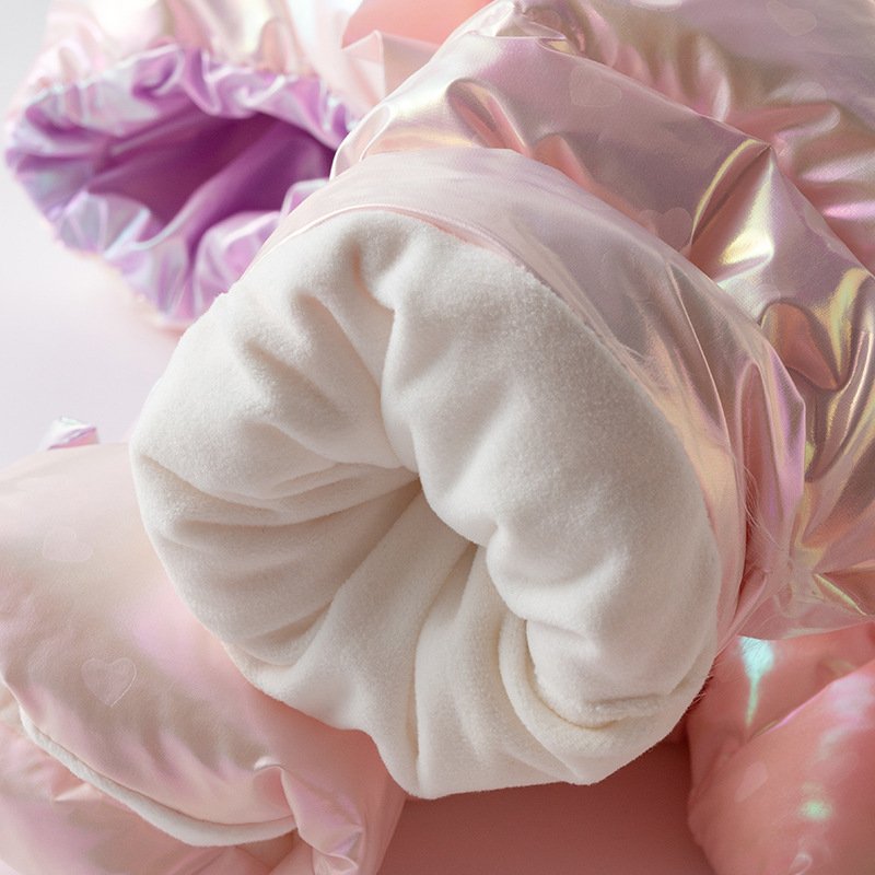 2021 Hot Design Colorful Hearts Pattern Baby Rompers Thickened Bow Decoration Princess Baby Clothes Outfit