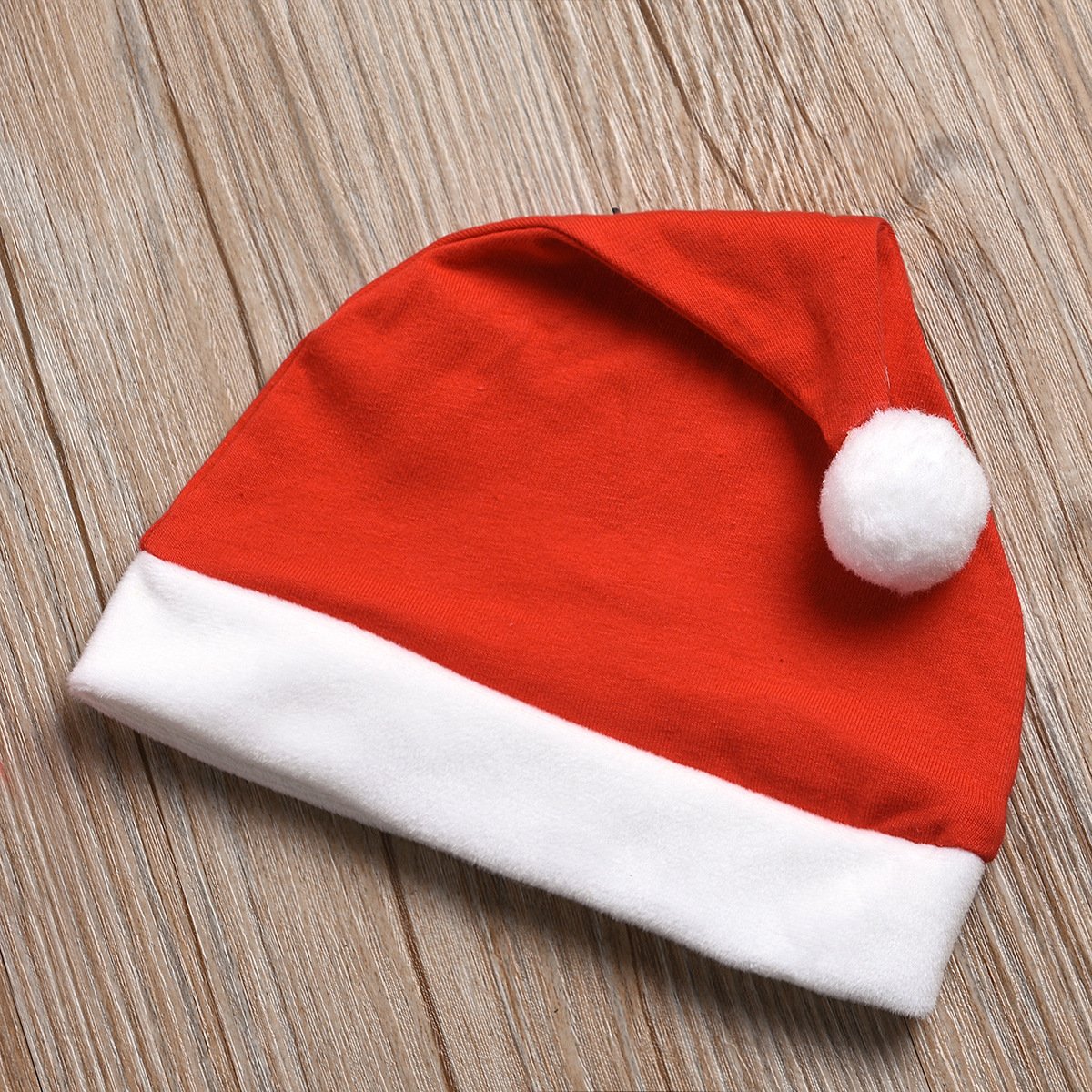 Baby Christmas Outfit Infant Boys Girls Short Sleeve O-Neck Santa Claus Footie Romper Jumpsuits with Hat 2-piece Outfit