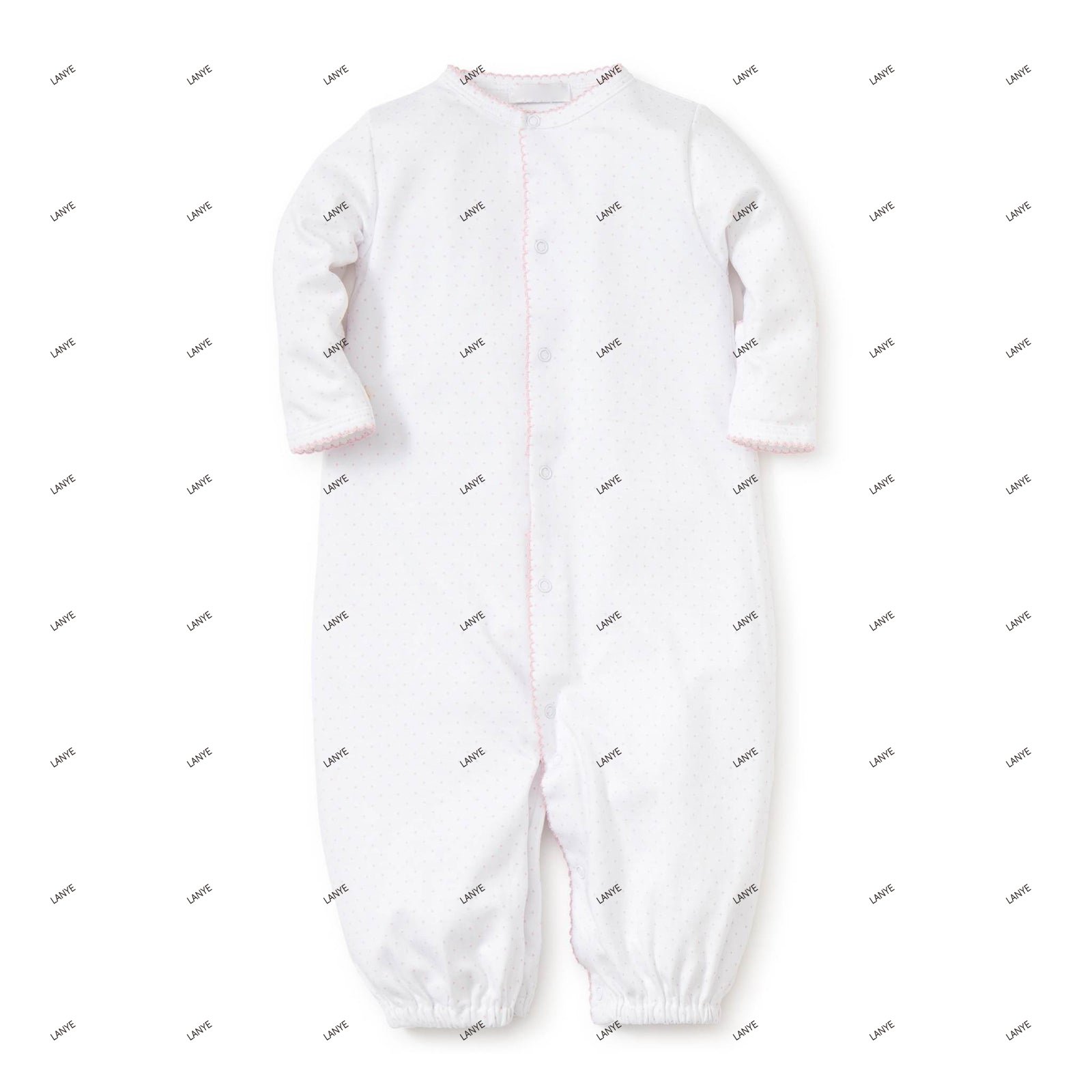 Lanye newborn bodysuit cotton stripe blank ruffle baby girls and boys bubble romper