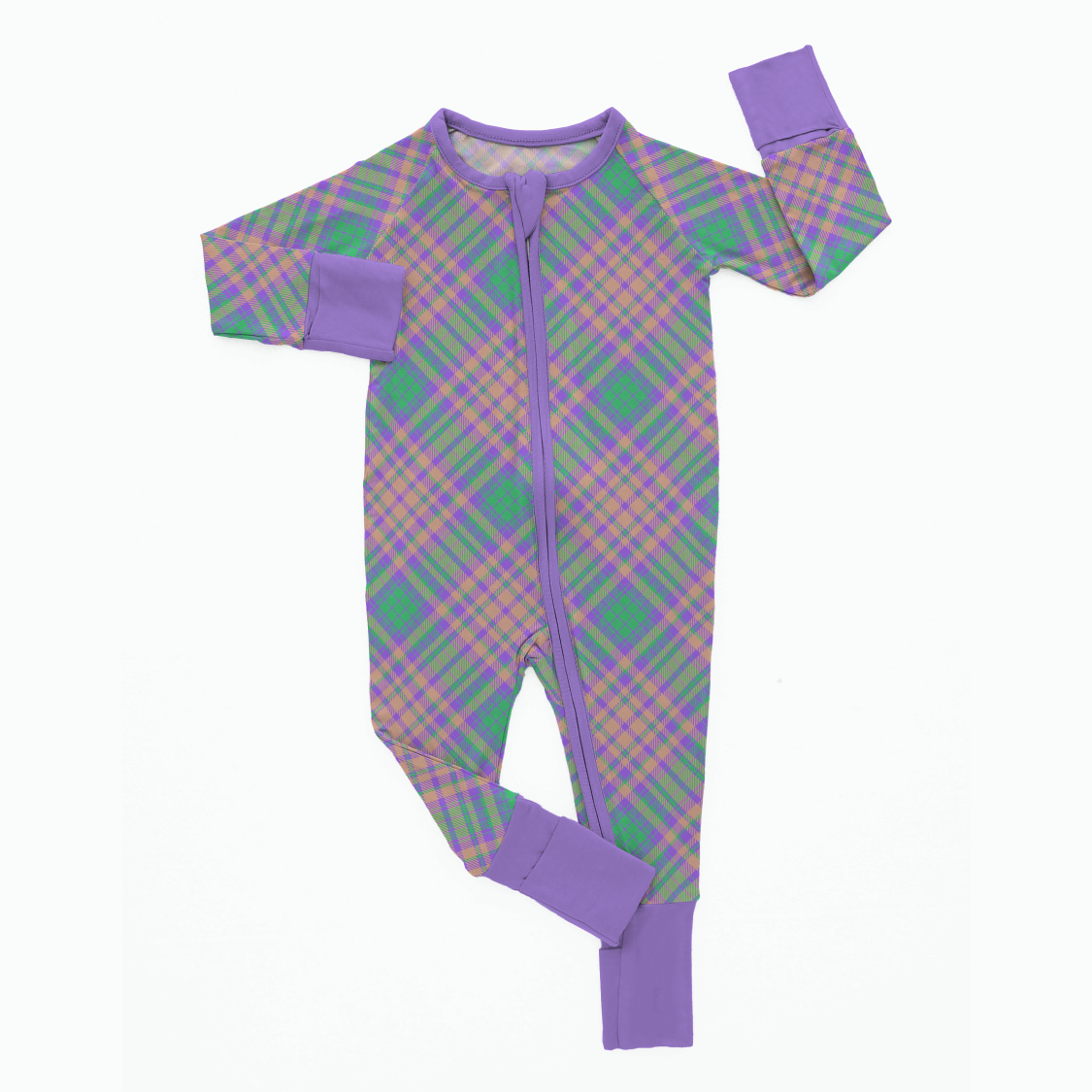 Newborn Infant Long Sleeve Organic Cotton & Bamboo Baby Romper Comfortable Baby Clothes Plain Zipper Baby Rompers Onesie