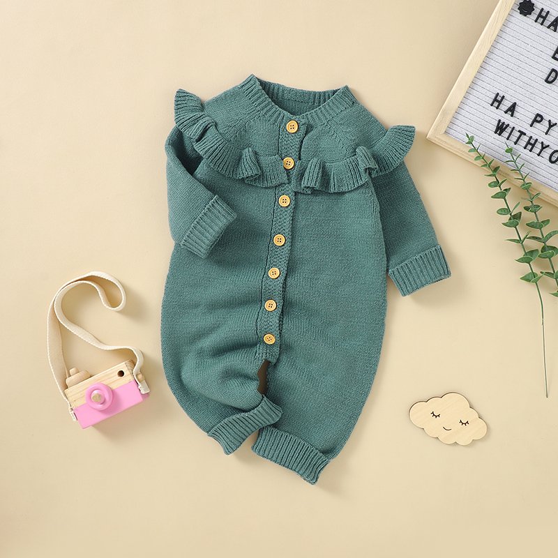 New Arrival Baby romper wholesale jumpsuits infant girls winter newborn baby sweater rompers