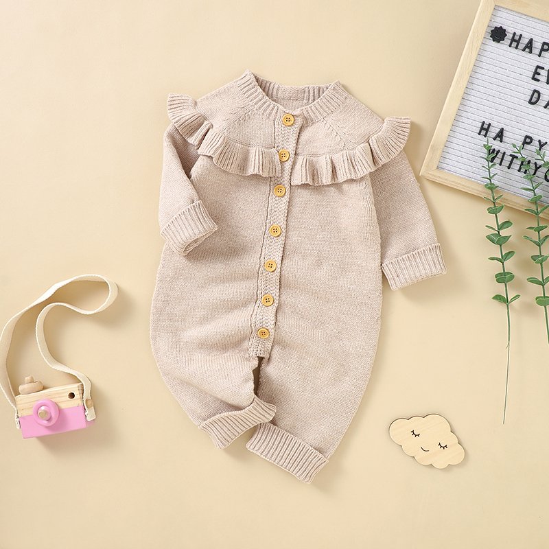 New Arrival Baby romper wholesale jumpsuits infant girls winter newborn baby sweater rompers
