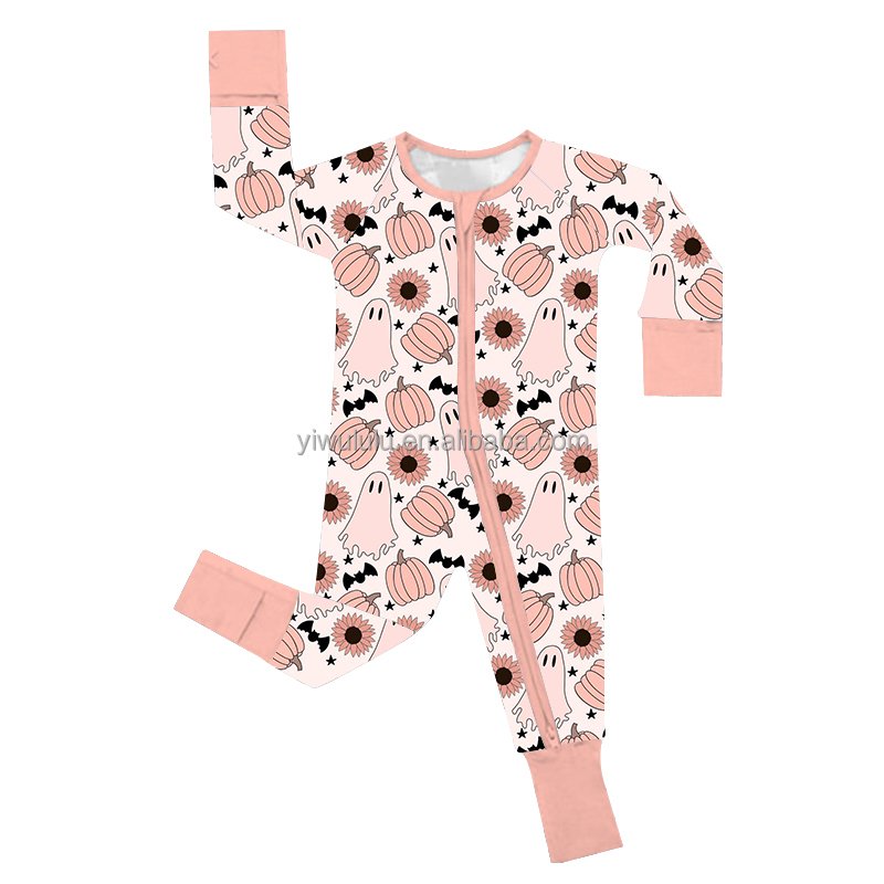 Green Checkered Bamboo Viscose Soft Baby Jumpsuit Pajamas Long Sleeves Newborn Sleepers Boy Girl Clothes OEM Baby Rompers
