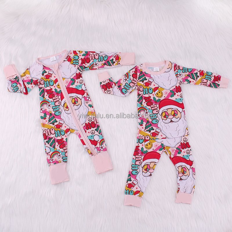 Green Checkered Bamboo Viscose Soft Baby Jumpsuit Pajamas Long Sleeves Newborn Sleepers Boy Girl Clothes OEM Baby Rompers