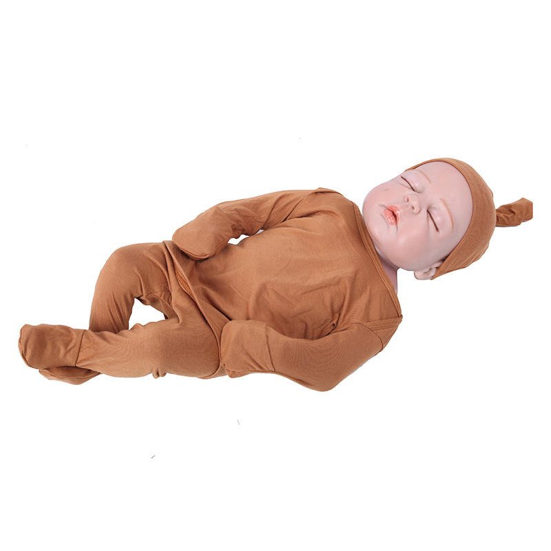 New Hot Custom 100% Baby Cloth Newborn Blank Onesie Baby Rompers With Baby Hat
