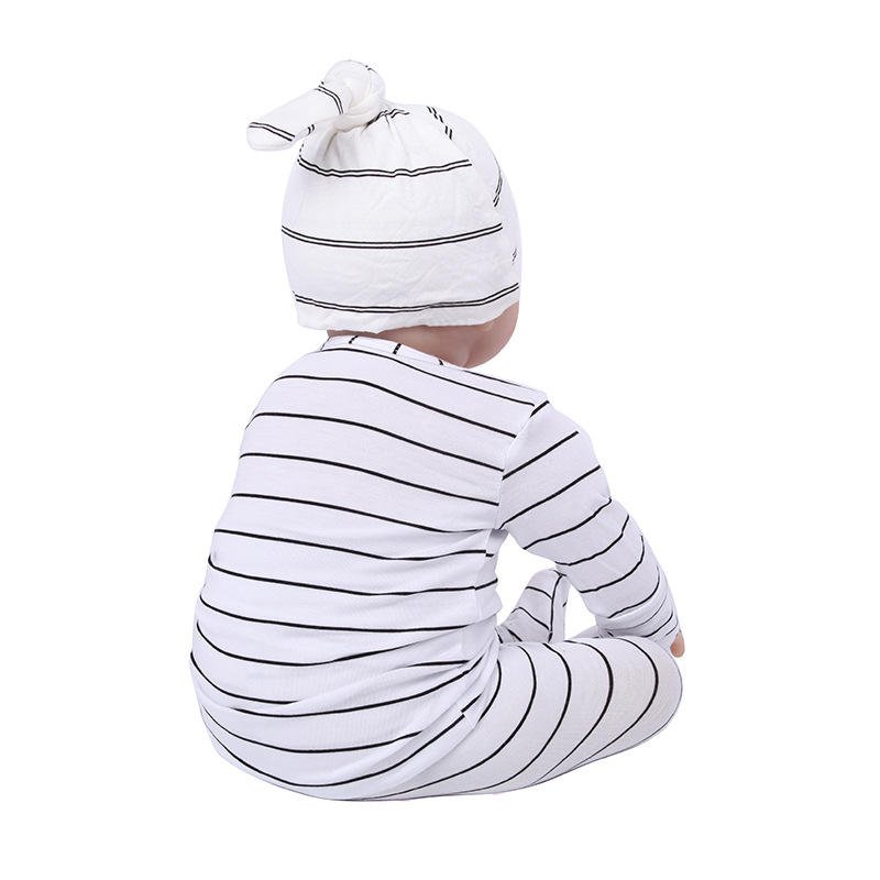 New Hot Custom 100% Baby Cloth Newborn Blank Onesie Baby Rompers With Baby Hat