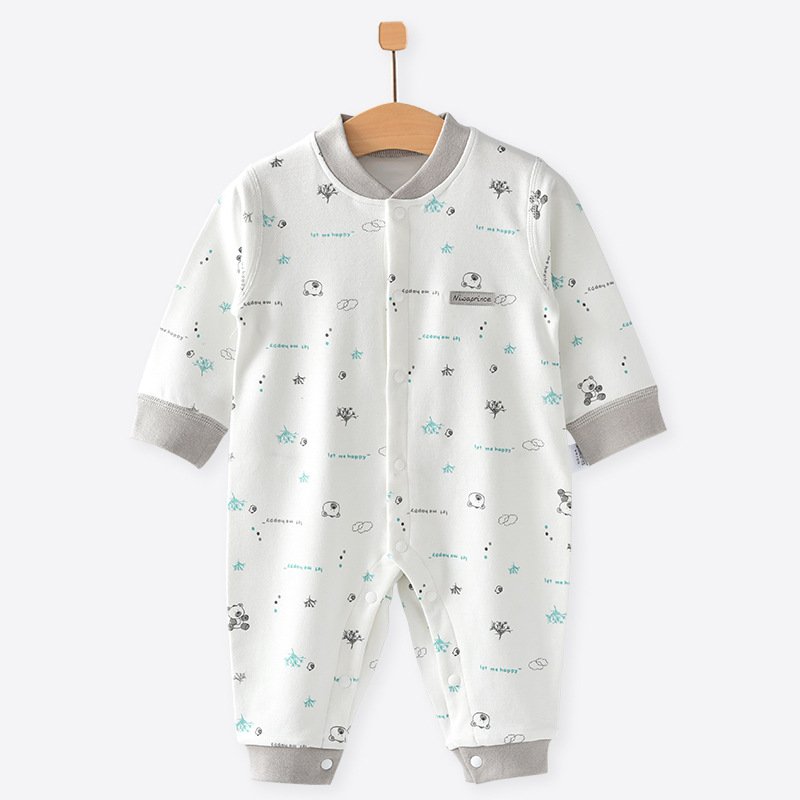 Keli Bear Baby Romper New Season 100% Cotton Boneless Stitching Boys and Girls Jumpsuit Newborn Romper