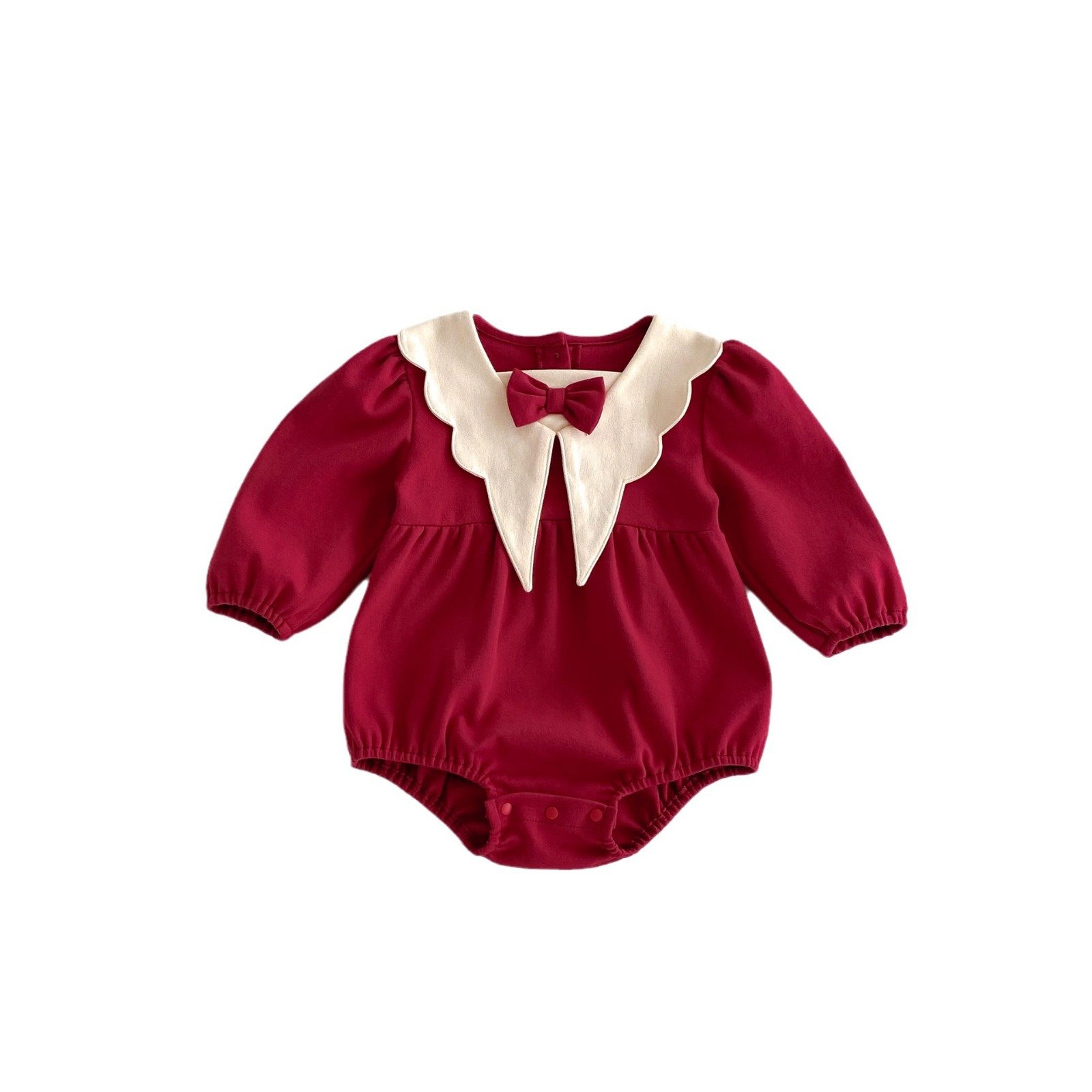 Ins Clothes for babies autumn baby girl princess jumpsuit 100 days old newborn onesie one year old Celebration dress