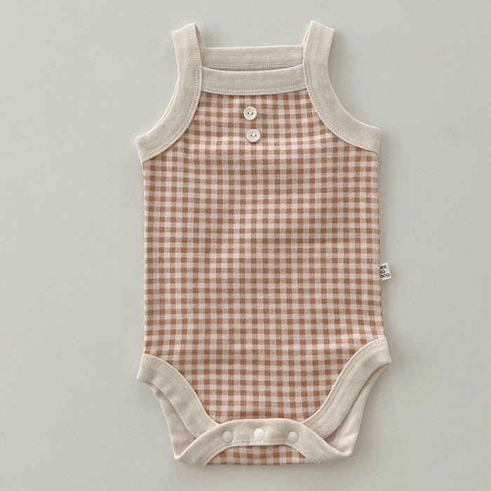 Summer Baby Girls Chequer Spandex Cotton Romper Baby Rompers Infant Rompers