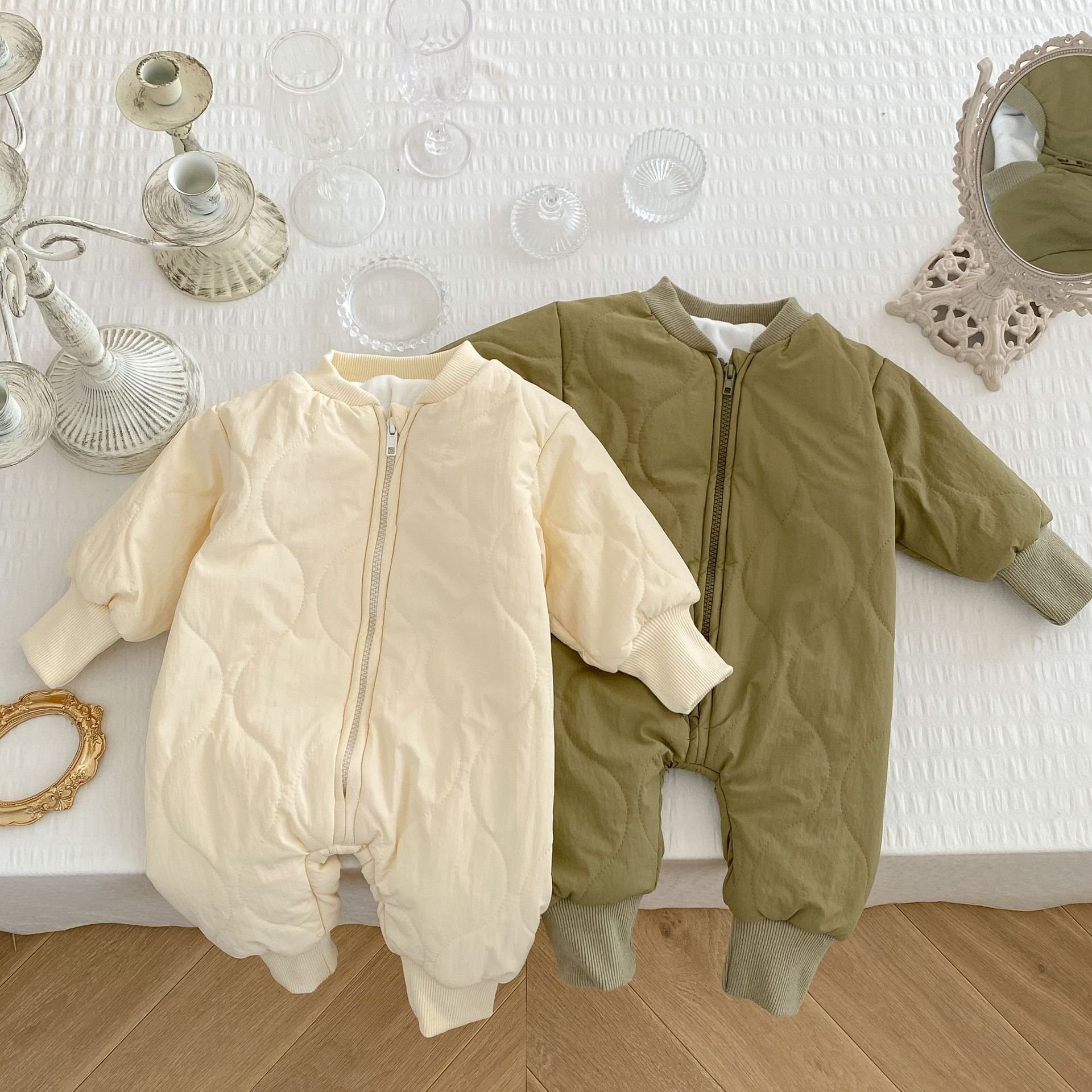Warm New Born Winter Clothing Long Sleeved Baby Rompers Baby Girls Boys Winter Coats Baby Cotton Clothes