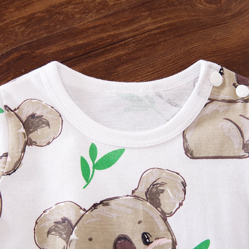 Newborn Baby Clothing Suit Boys' printed Koala Short Sleeve Baby Romper Summer Fashion Children's Wear