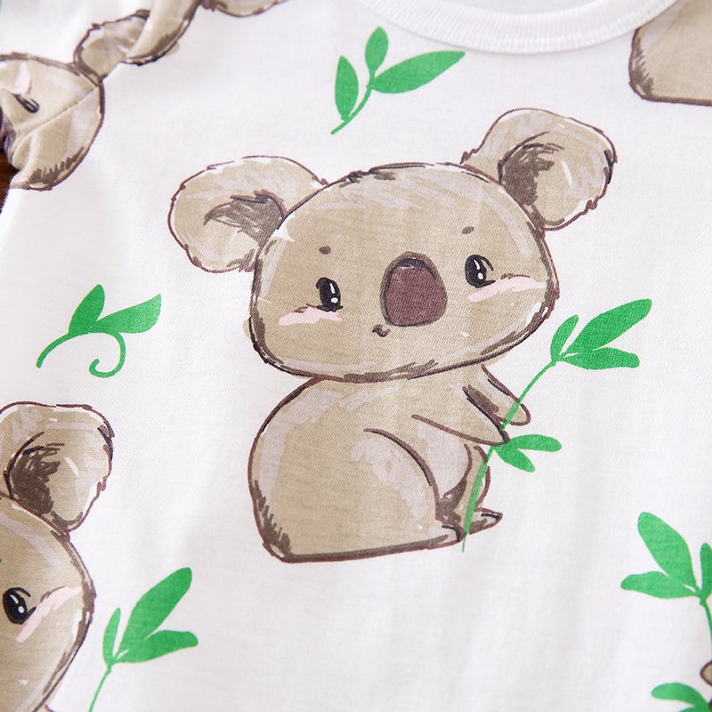 Newborn Baby Clothing Suit Boys' printed Koala Short Sleeve Baby Romper Summer Fashion Children's Wear