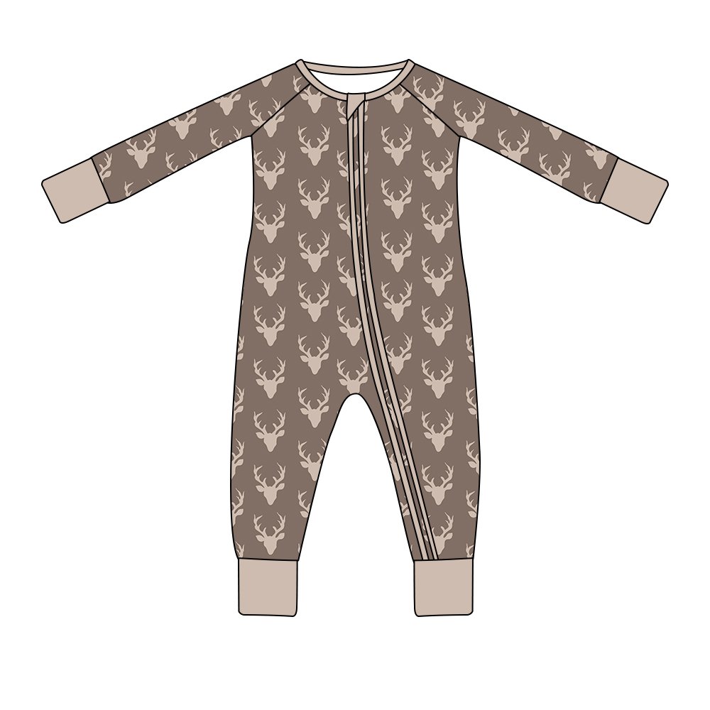 Organic bamboo baby sleepwear romper kids pajamas two way zipper romper newborn sleep suit infant jumpsuit onesie baby clothes