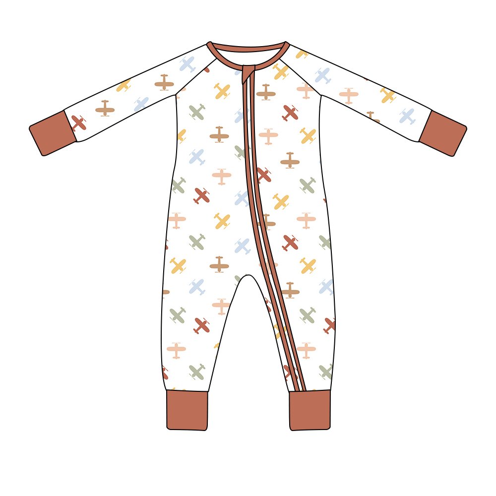 Organic bamboo baby sleepwear romper kids pajamas two way zipper romper newborn sleep suit infant jumpsuit onesie baby clothes