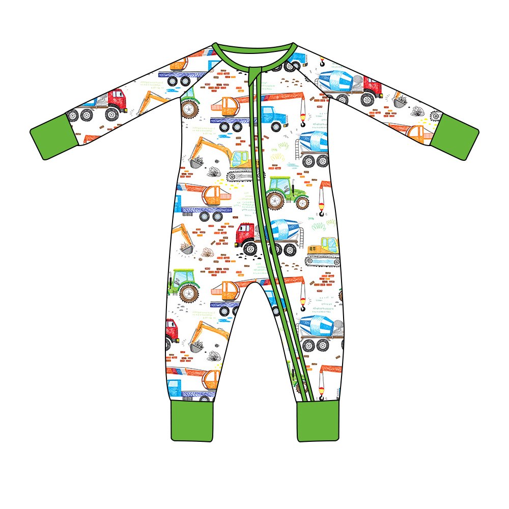 Organic bamboo baby sleepwear romper kids pajamas two way zipper romper newborn sleep suit infant jumpsuit onesie baby clothes