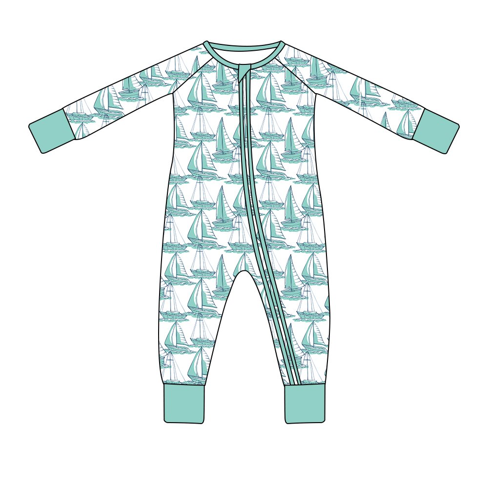 Organic bamboo baby sleepwear romper kids pajamas two way zipper romper newborn sleep suit infant jumpsuit onesie baby clothes