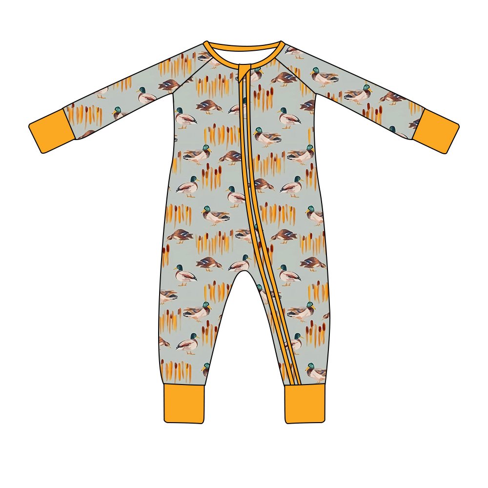 Organic bamboo baby sleepwear romper kids pajamas two way zipper romper newborn sleep suit infant jumpsuit onesie baby clothes