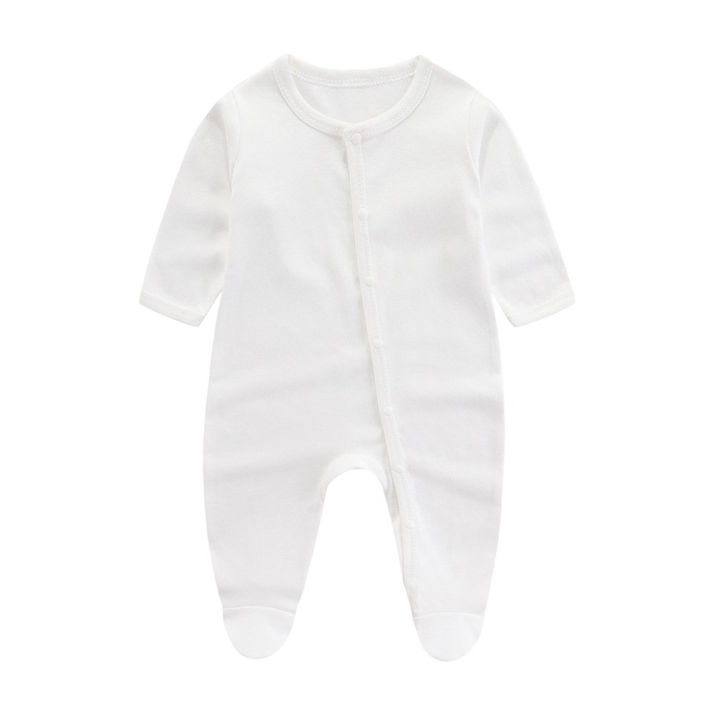 New Born Baby Clothes Streetwear Girl 0-3 Months Wholesale Rompers Animal Print Booy Plain Full Sleeve Zipper Baby Romper