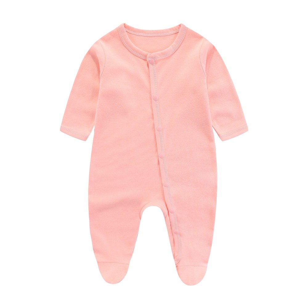 New Born Baby Clothes Streetwear Girl 0-3 Months Wholesale Rompers Animal Print Booy Plain Full Sleeve Zipper Baby Romper