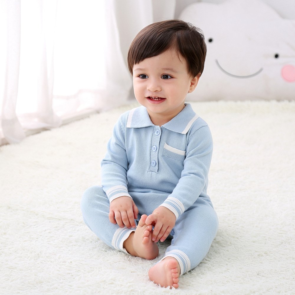 Newborn Designer Baby Girl Clothes Fashion Knitted Baby Romper Winter Sweater Boys Rompers