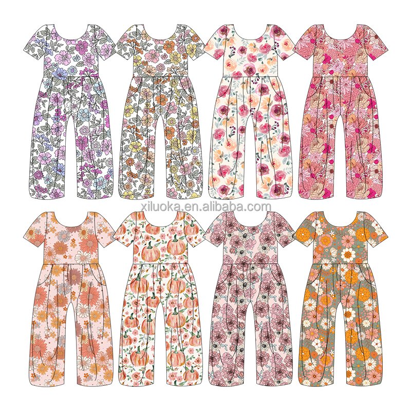 Customized Boutique Bamboo Baby Romper Bamboo Fiber Fabric Printed Baby Pajamas