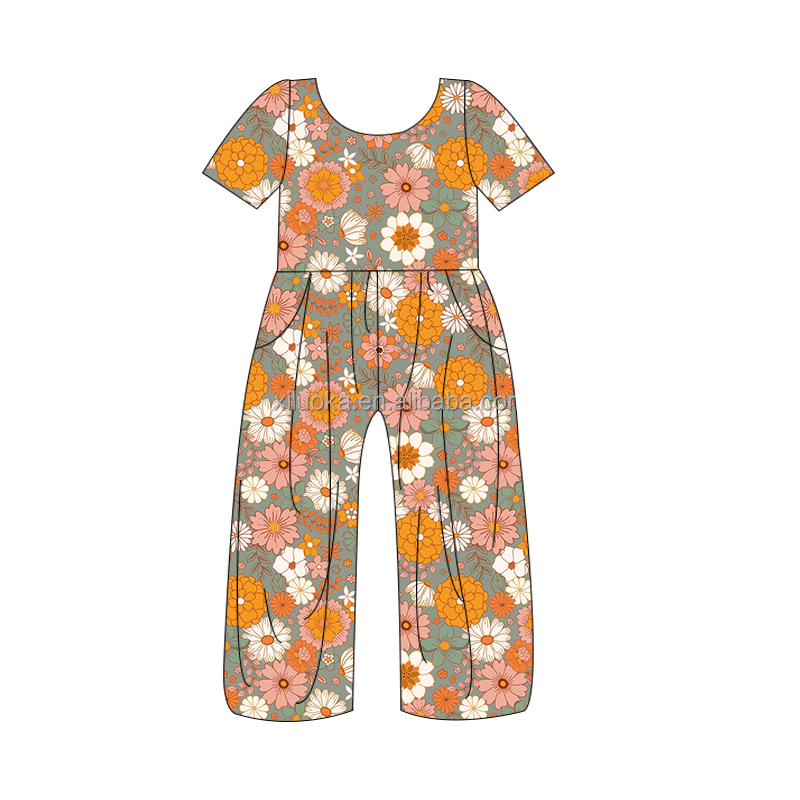 Customized Boutique Bamboo Baby Romper Bamboo Fiber Fabric Printed Baby Pajamas