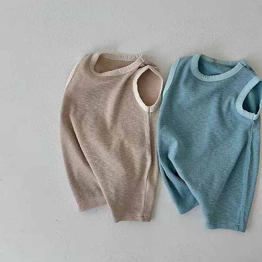 2024 Summer Vests Thin Sleeveless Baby Romper Solid Color Baby Romper Solid Color Baby Rompers