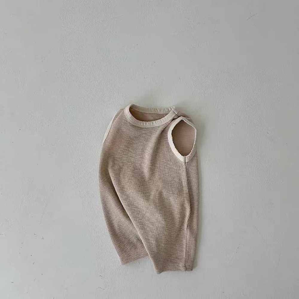 2024 Summer Vests Thin Sleeveless Baby Romper Solid Color Baby Romper Solid Color Baby Rompers