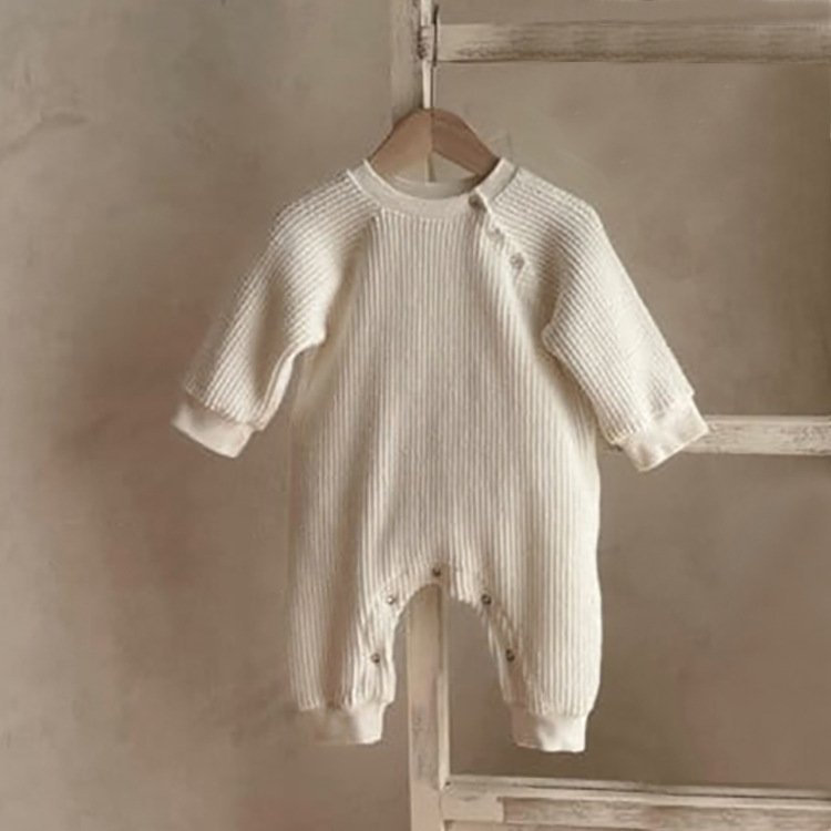baby waffle cotton jumpsuit newborn clothes baby clothes