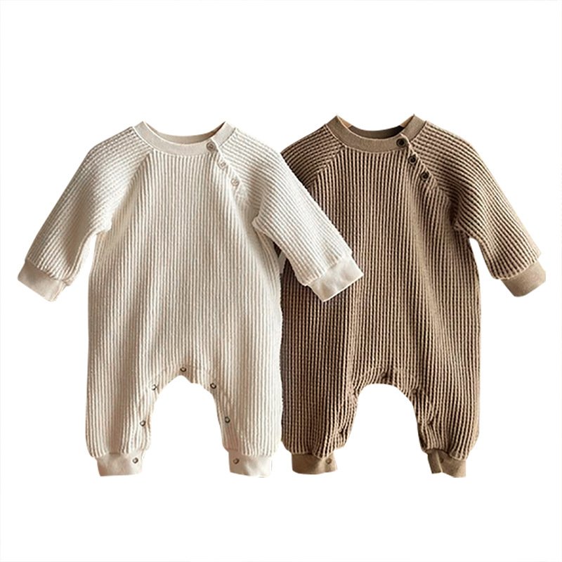 baby waffle cotton jumpsuit newborn clothes baby clothes