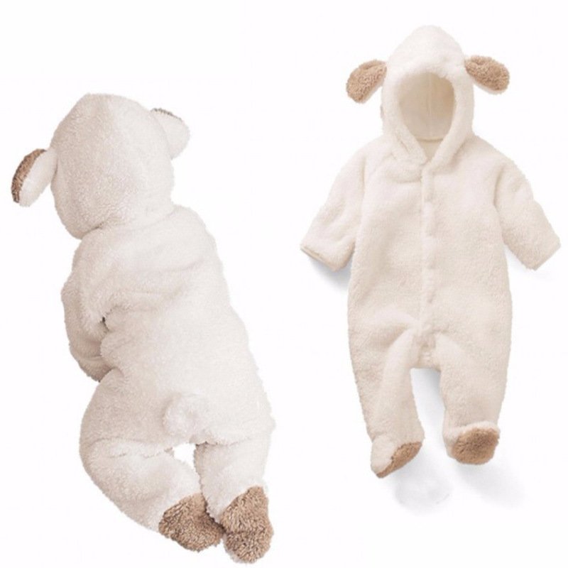 Newborn clothes winter infant hooded jumpsuit wholesale onesie baby rompers