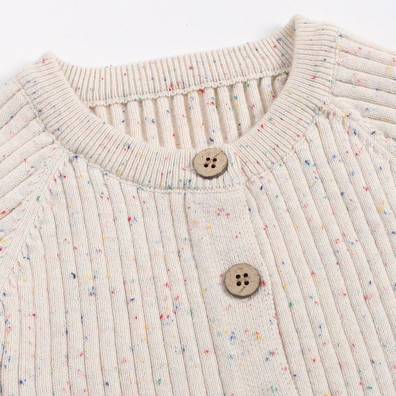 100% Cotton Baby Knitted Romper Infant Long Sleeve Casual Jumpsuit Newborn Khaki Onesie