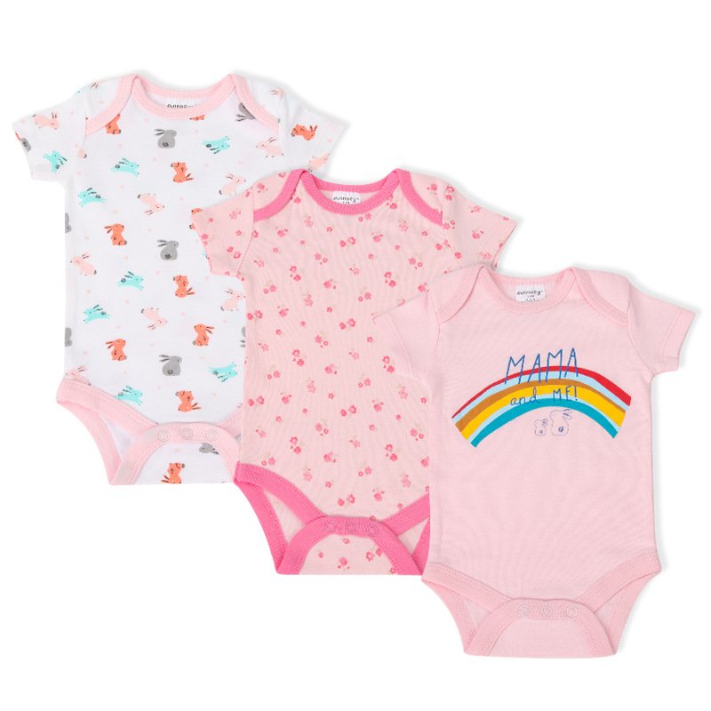 buy one,get three. baby rompers Wholesale 100% Cotton short sleeve Newborn Baby Girls Boys infantil Jumpsuit