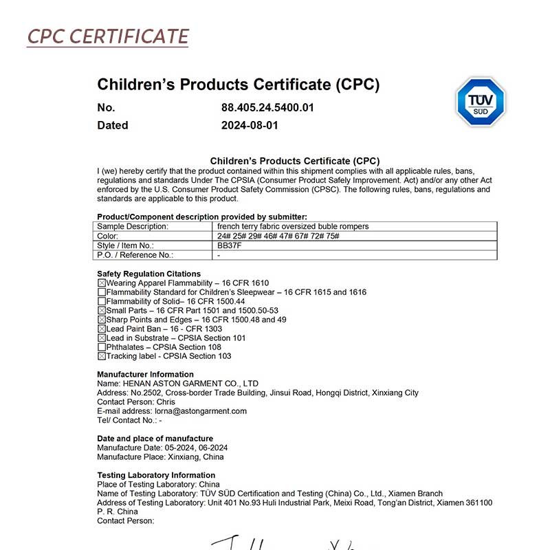 CPC Certificate Loose-Fit Soft 95% Organic Cotton Baby onesie Snug Versatile Stylish Baby Rompers