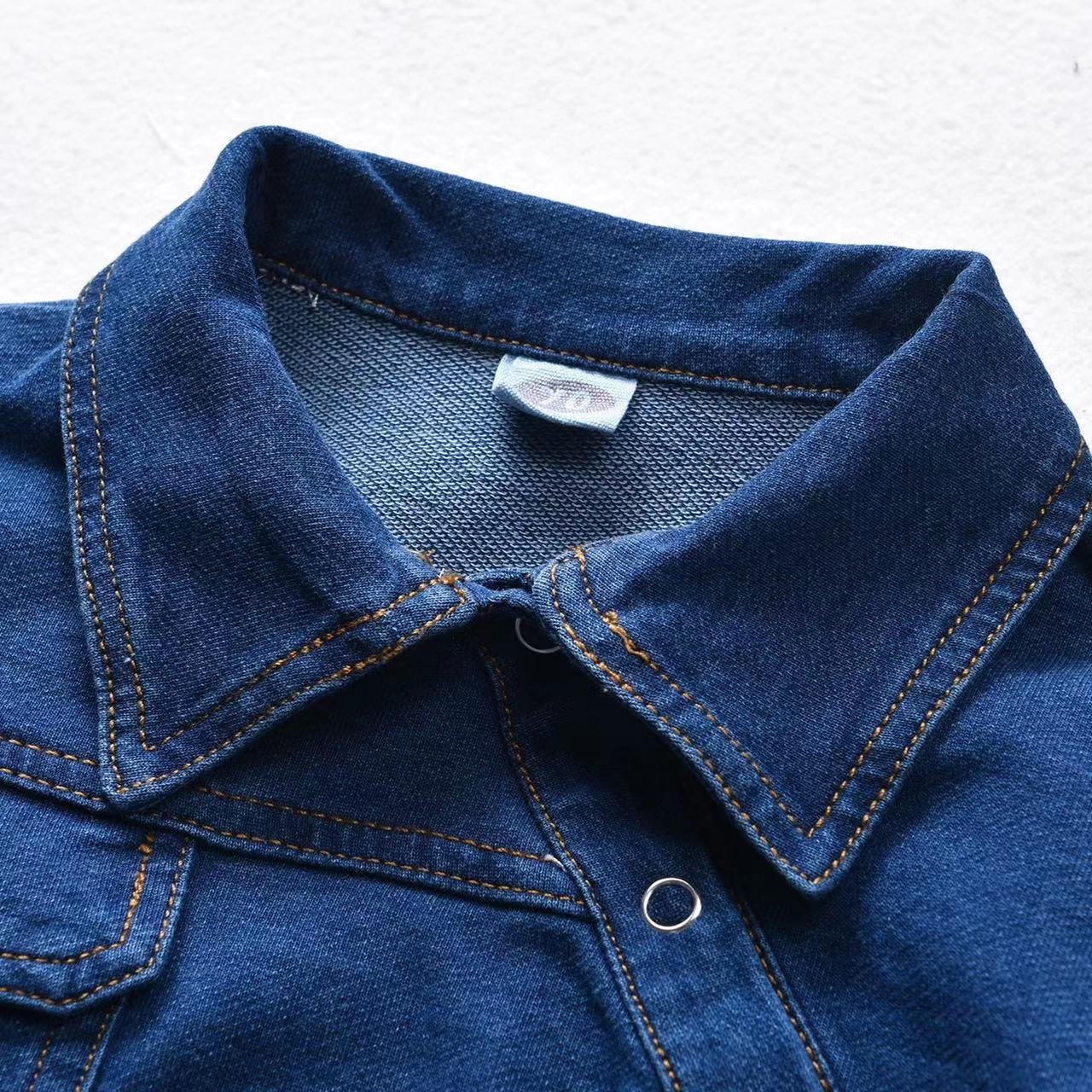 Hot Sale Infant Baby Denim Long Sleeve Cotton Boy Button Romper Chidren Clothes Winter For Daily Outdoor