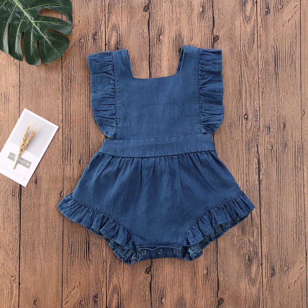 3-24 Months Toddler Kids Baby Girls Ruffle Clothes Sleeveless Jumpsuit Summer Newborn Baby Rompers