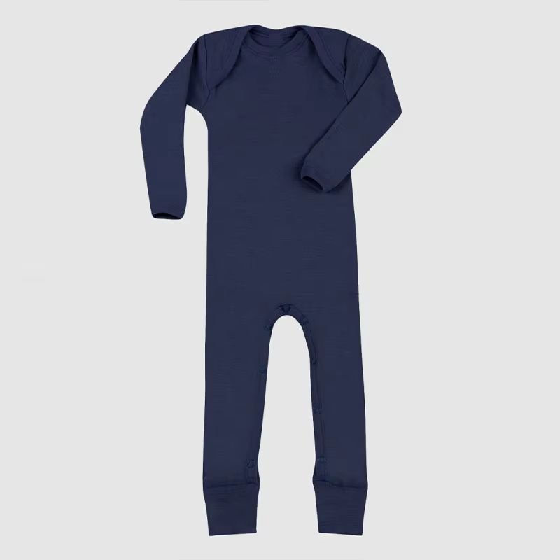Organic merino baby romper customize merino knit baby onesie wholesale clothes baby infant ribbed romper newborn sleep suits