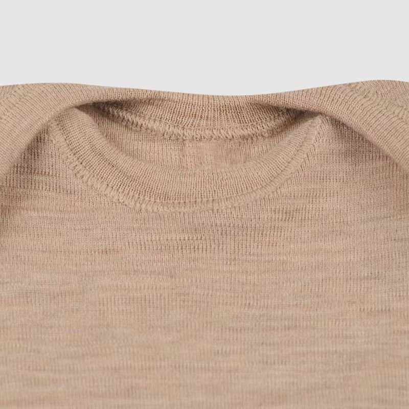 Organic merino baby romper customize merino knit baby onesie wholesale clothes baby infant ribbed romper newborn sleep suits
