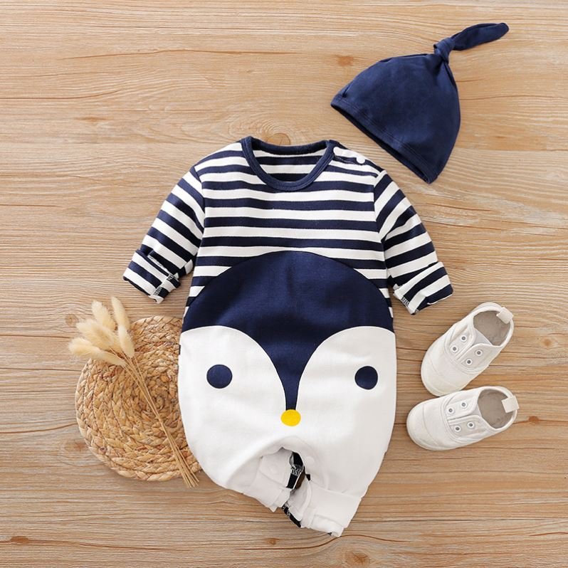 Wholesale Newborn Baby Girls Boys Clothes Long Sleeve Cotton Body Baby Romper Bodysuit Suit Jumpsuit Cotton
