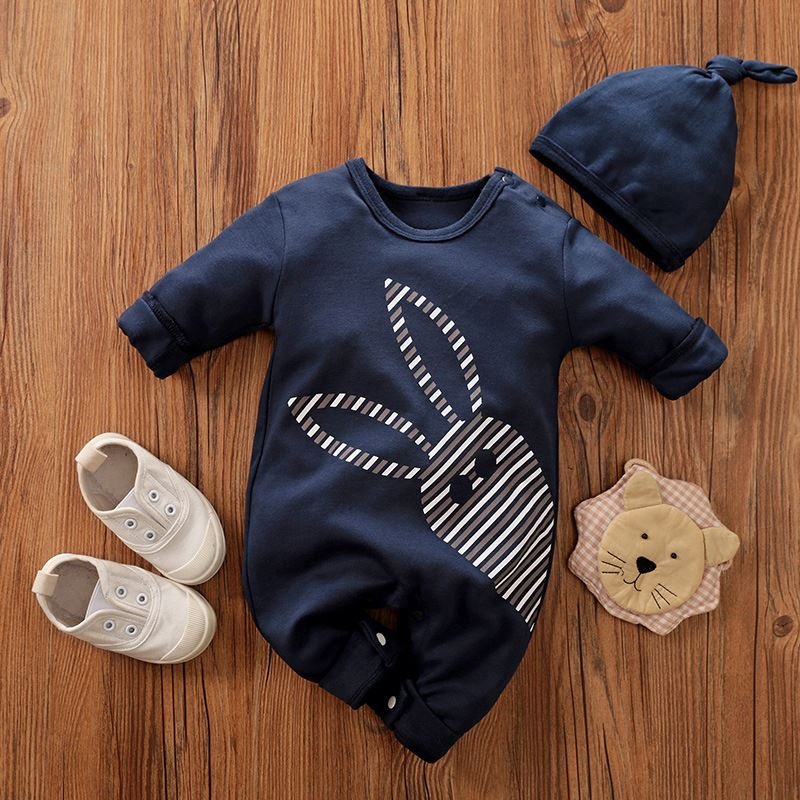 Wholesale Newborn Baby Girls Boys Clothes Long Sleeve Cotton Body Baby Romper Bodysuit Suit Jumpsuit Cotton