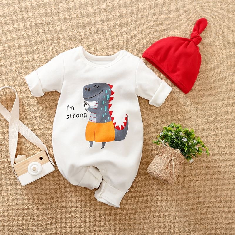 Wholesale Newborn Baby Girls Boys Clothes Long Sleeve Cotton Body Baby Romper Bodysuit Suit Jumpsuit Cotton