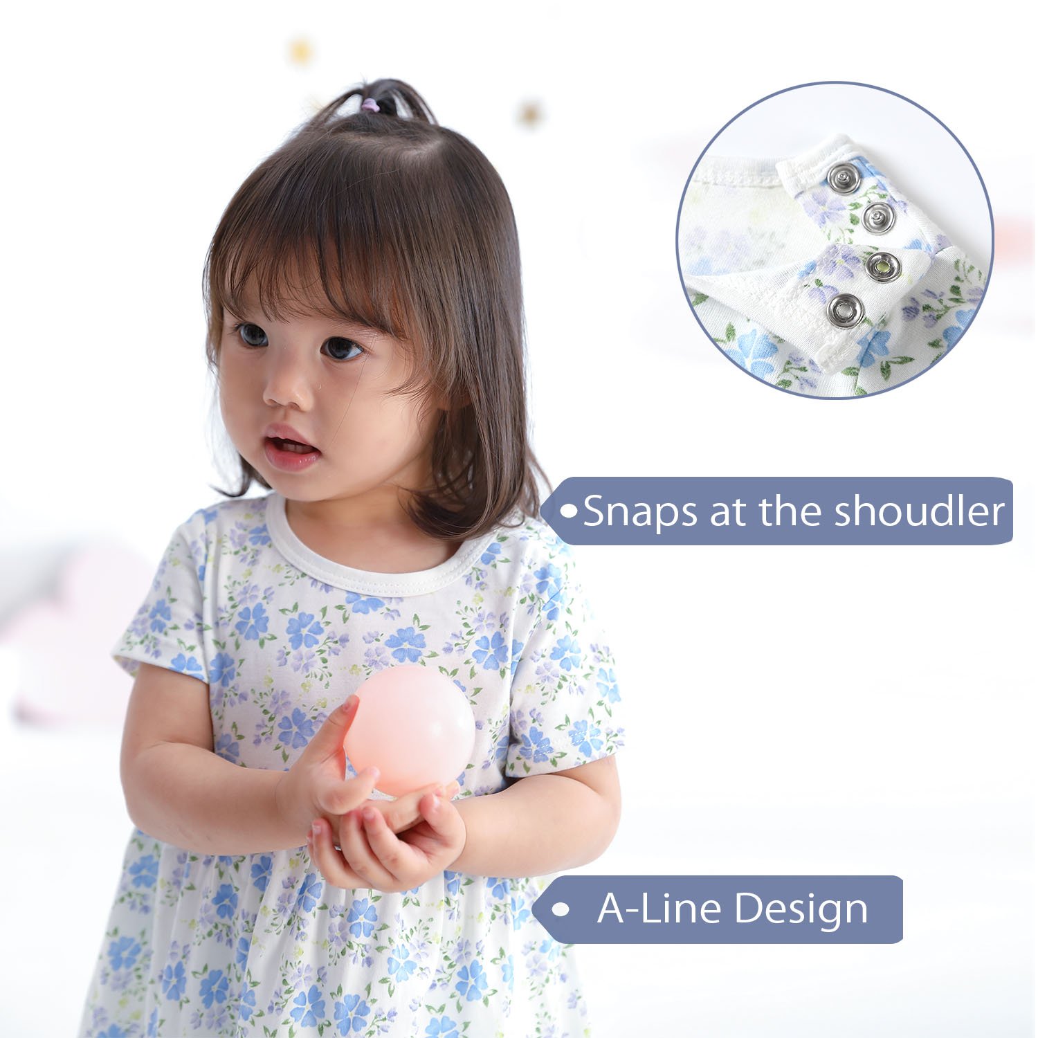 Newborn solid and floral color girls clothes baby dress infant and toddler romper birthday dress with short sleeves