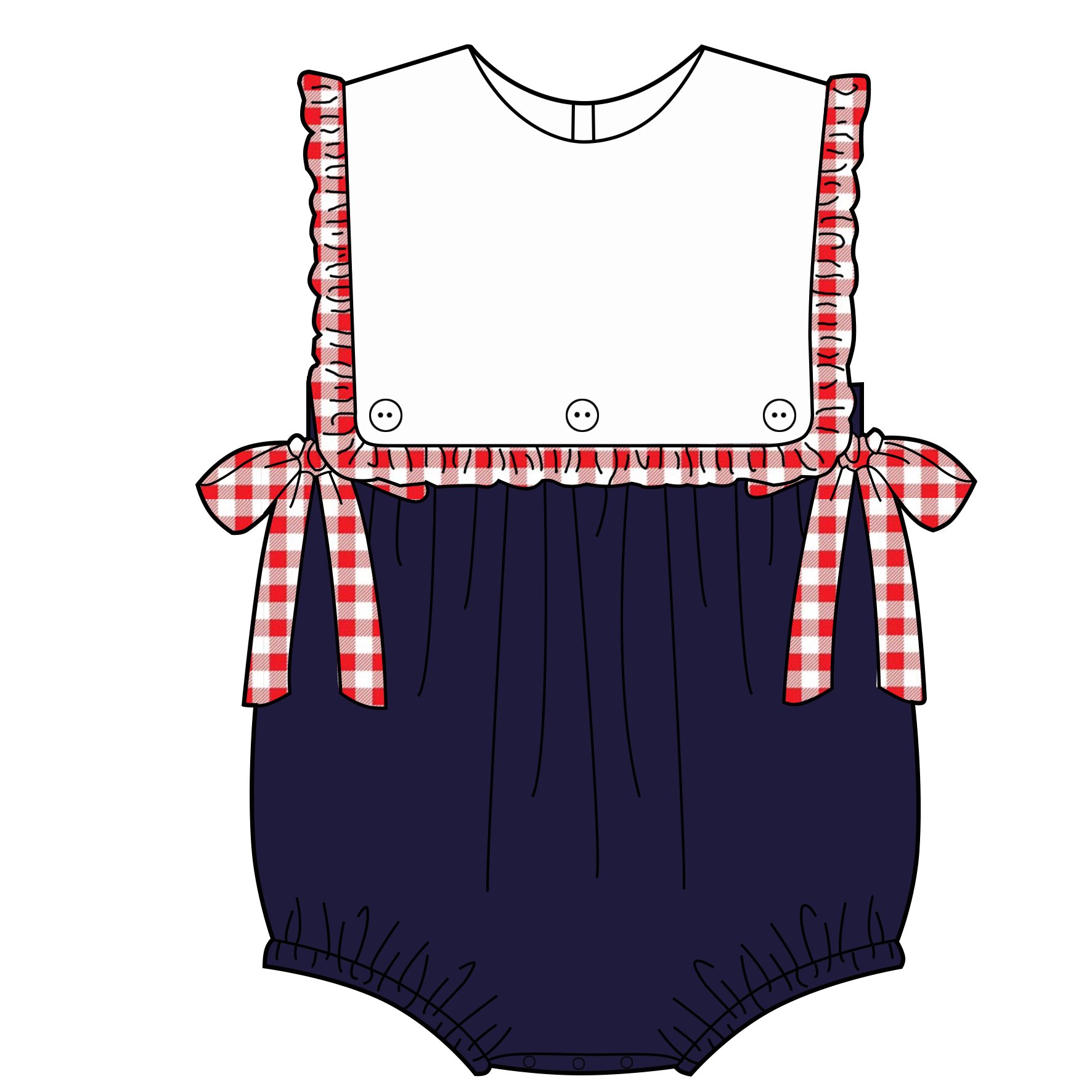 New Arrival Monogram baby girls' clothing sets wholesale newborn baby gingham kids girl bubble romper