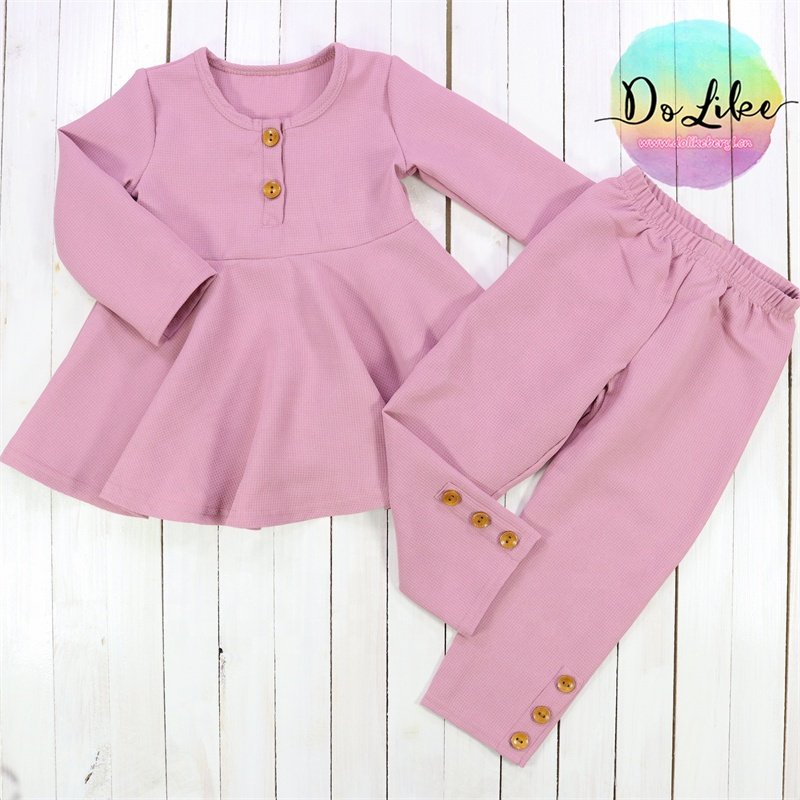 Dolike latest baby romper set outfits children waffle clothes 2024 baby girl clothes