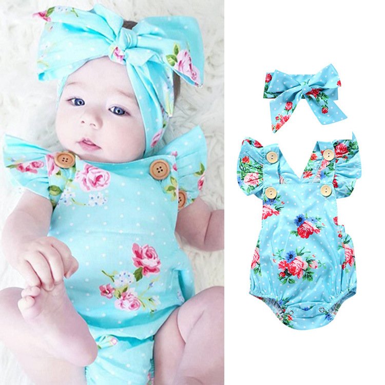 kids Clothing Baby Rompers Newborn with Headband Baby Clothes toddler girls clothing