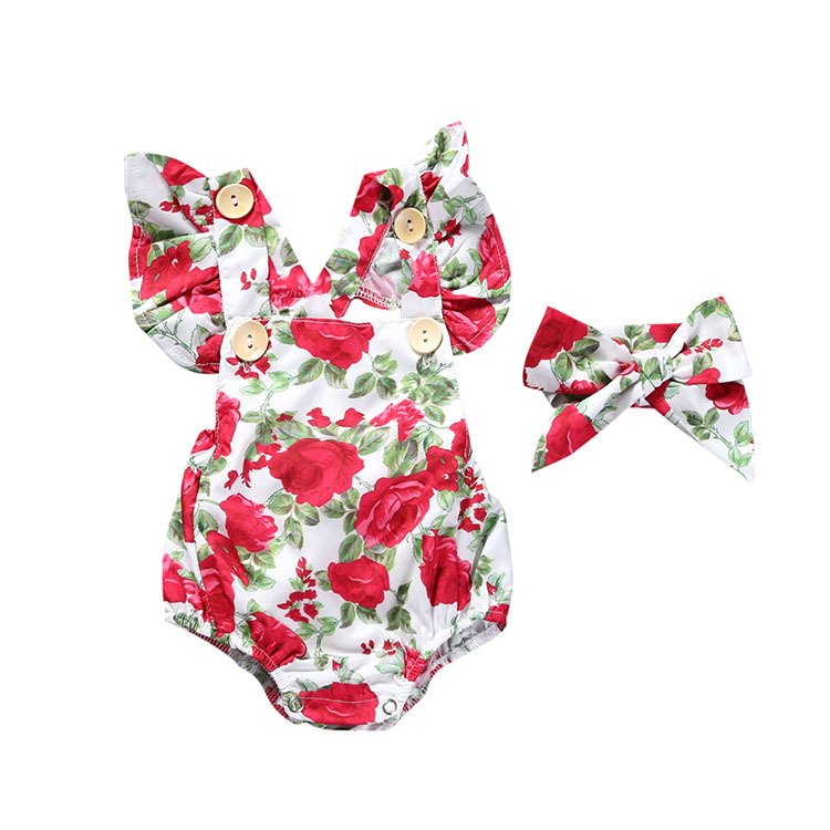 kids Clothing Baby Rompers Newborn with Headband Baby Clothes toddler girls clothing