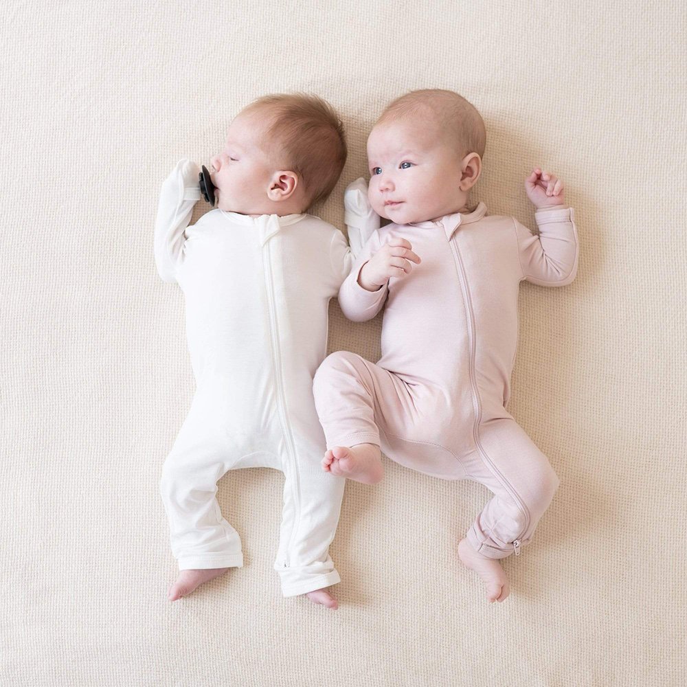 Manufacturers custom bamboo new born baby clothes casual organic cotton two ways zipper baby romper wholesale